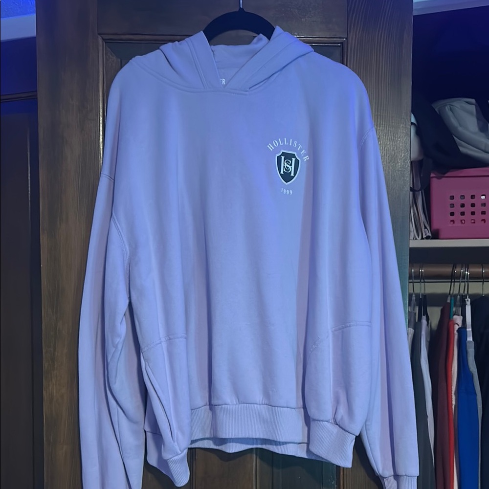 Hollister Purple Hoodie Sweater Relaxed Fit